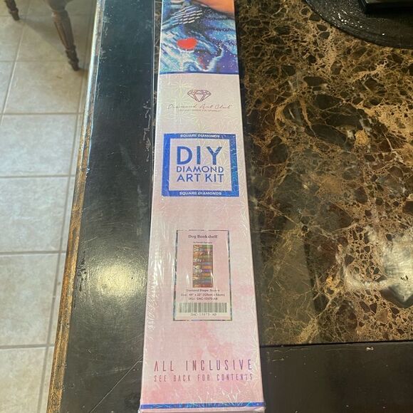 Dog Bookshelf by Randal Spangler diamond painting kit. - Picture 3 of 4